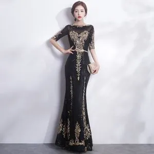 black and gold dress formal