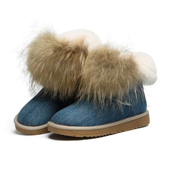 denim winter boots