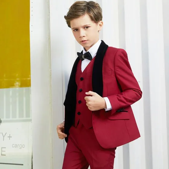 Luxury / Gorgeous Black Boys Wedding Suits 2019