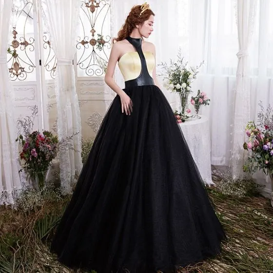 ball gown black and gold