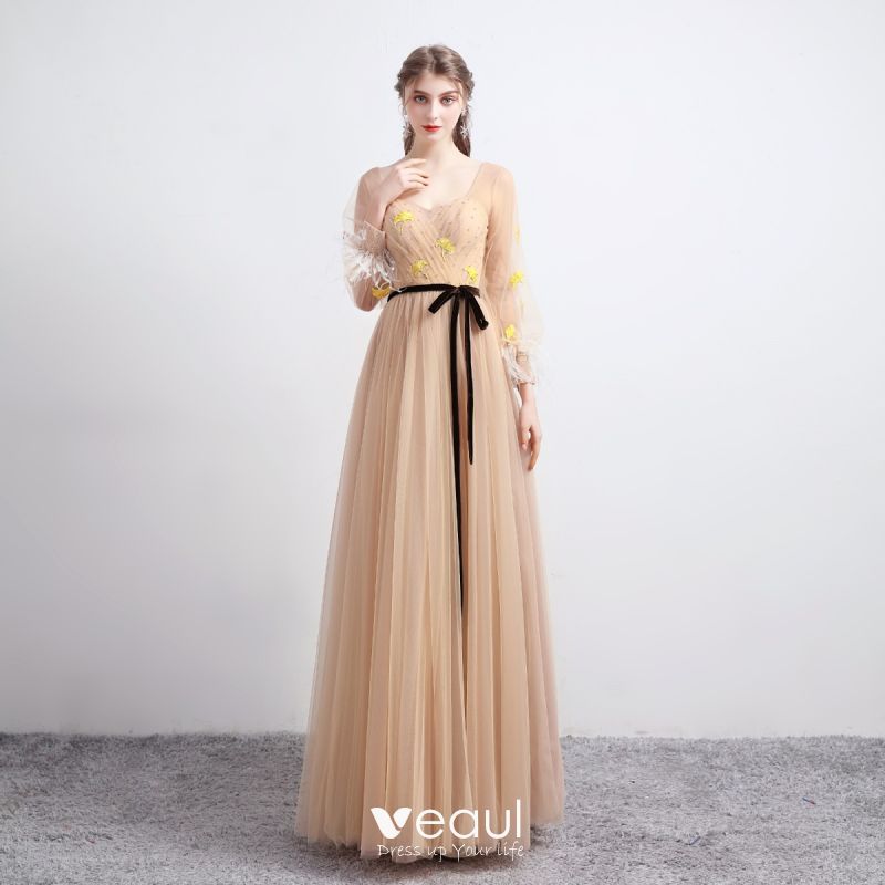 khaki formal dress