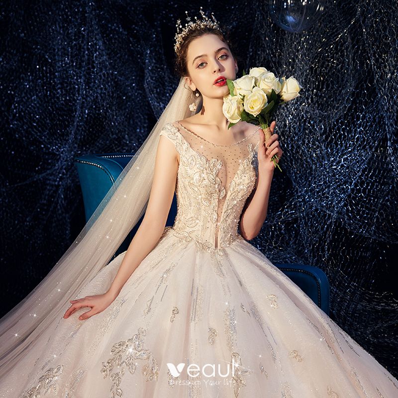 Luxury / Gorgeous Ivory Wedding Dresses 2019 A-Line / Princess See ...