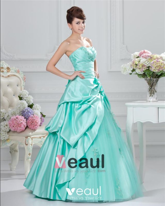 satin ball dress