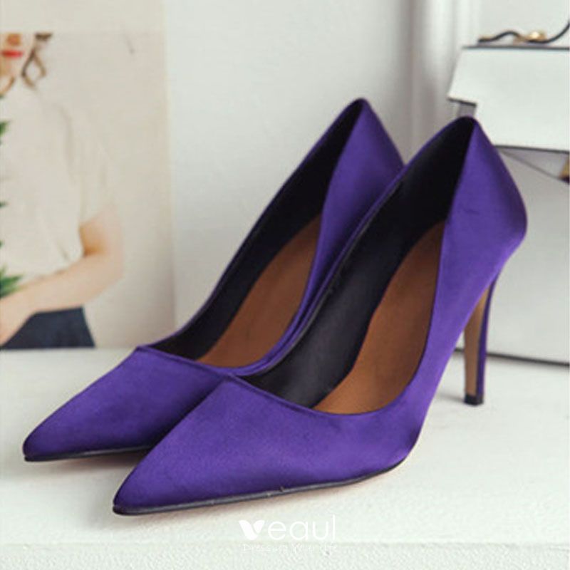 satin pointed toe pumps