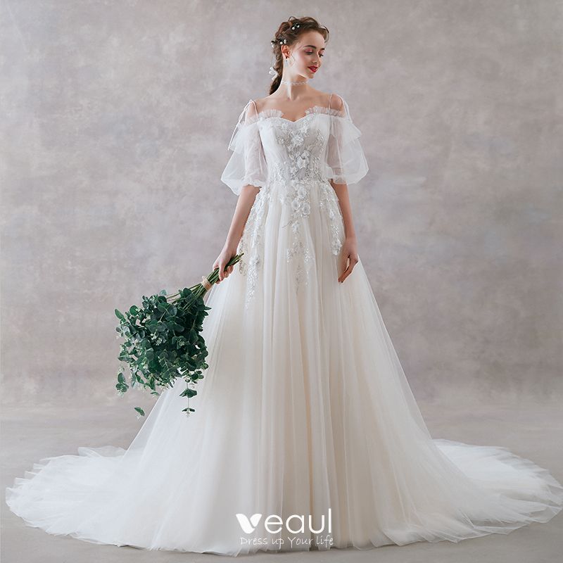 cheap ivory wedding dresses