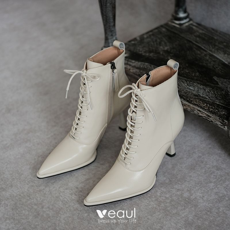 beige pointed boots