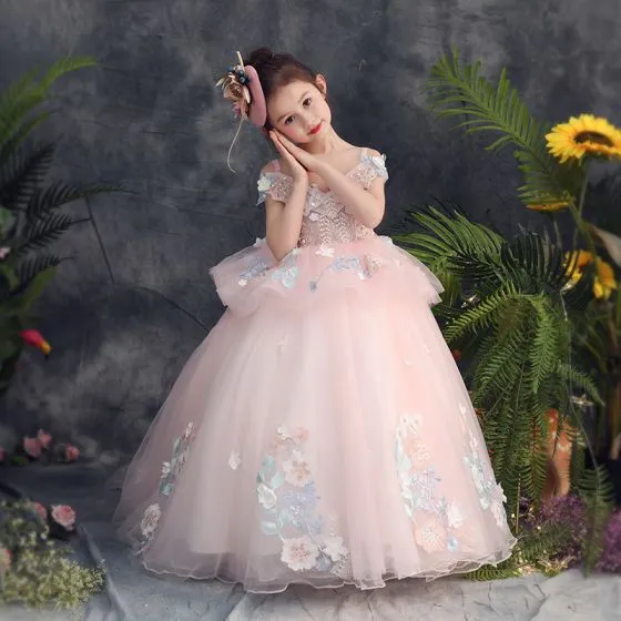 Flower Girl Dresses with Ruffled Train