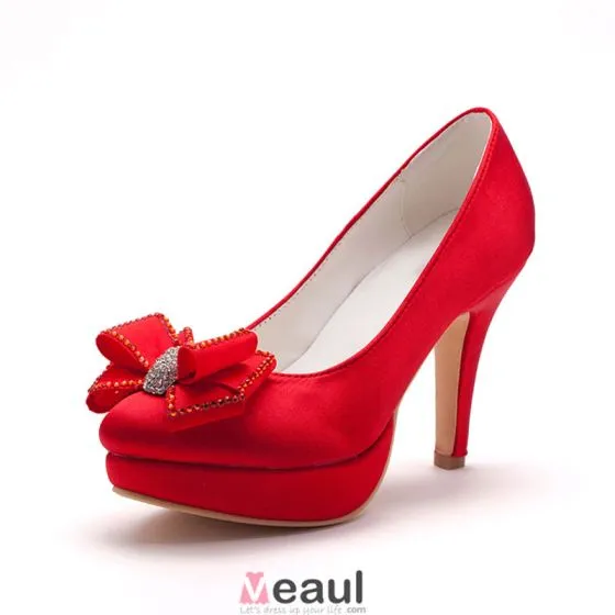 red rhinestone shoes