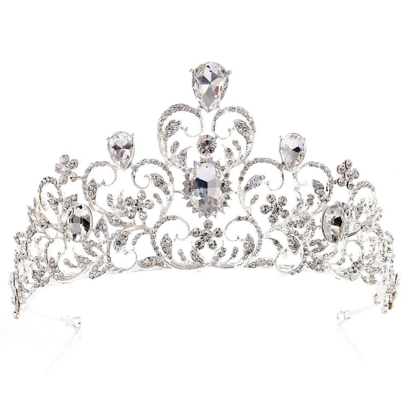 Elegant Rose Gold Rhinestone Tiara Bridal Hair Accessories 2020 Alloy ...