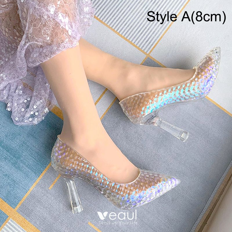 Cinderella Glass Heels – Glam