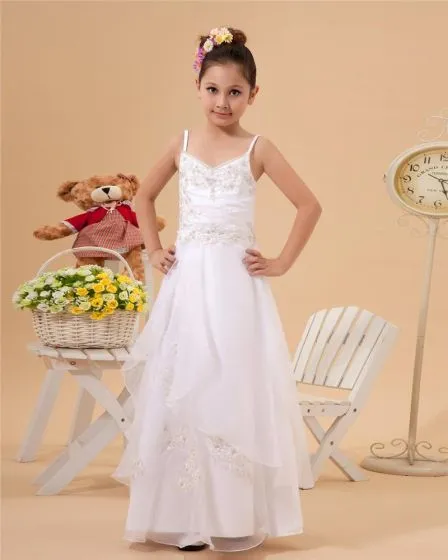 flower girl dresses spaghetti straps