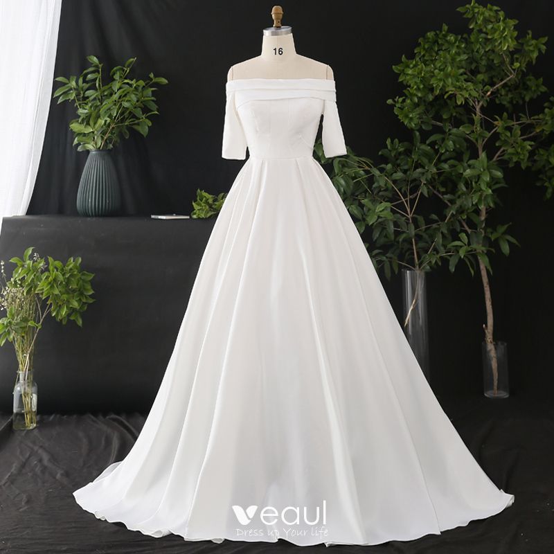 plus size wedding dresses with sleeves and color