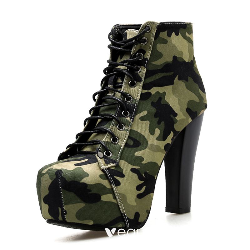 camouflage heels for ladies