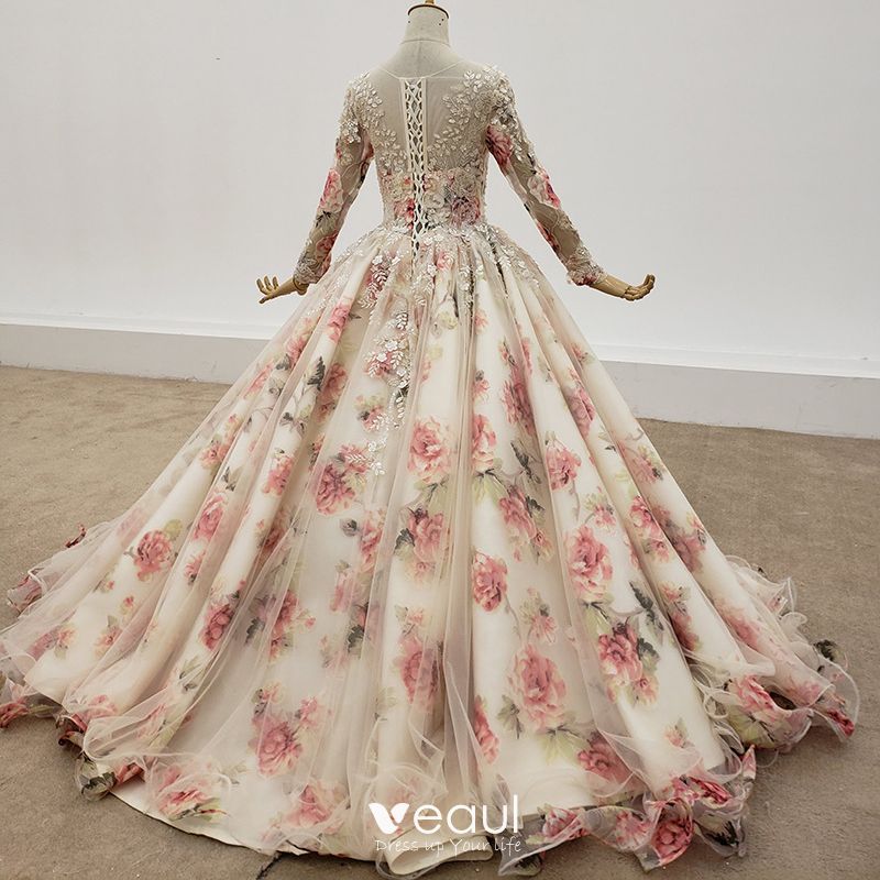Eye-catching Flower Fairy Multi-Colors Ball Gown Wedding Dresses 2020 U ...