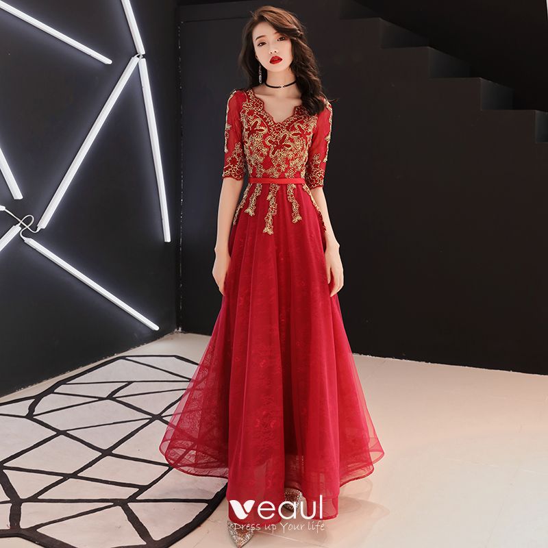 Red Gold Dress Sale, 60% OFF ...