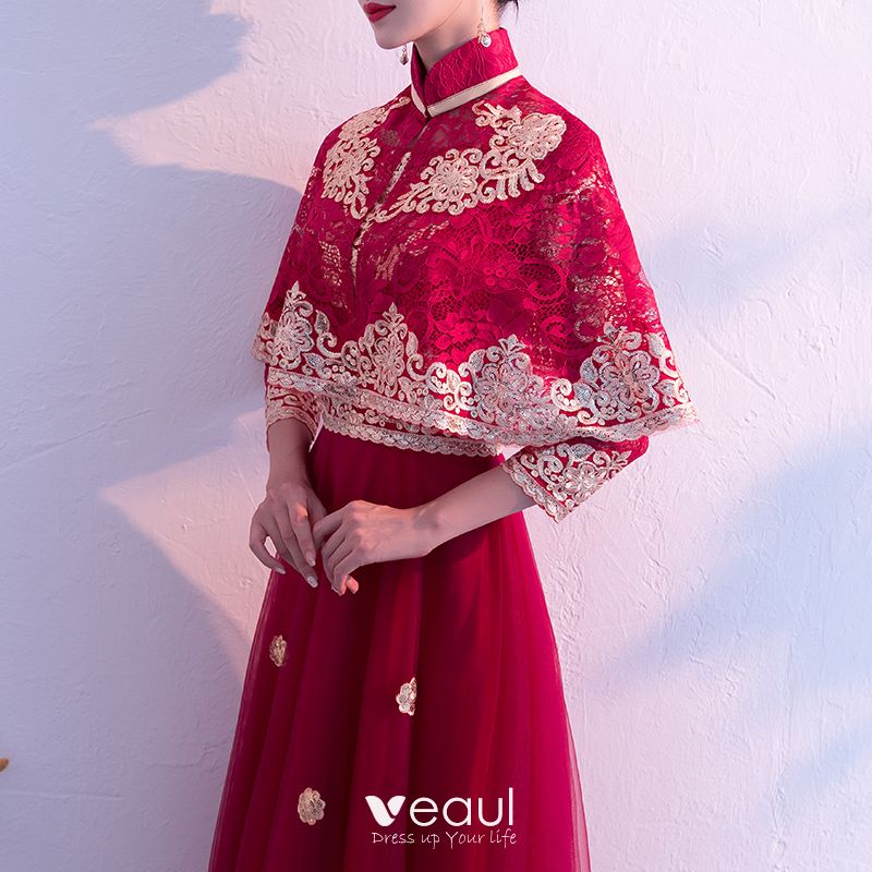 burgundy traditional attire