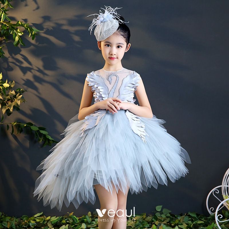 Fashion White See-through Birthday Flower Girl Dresses 2020 Ball Gown ...