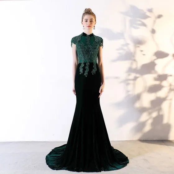 Dark Green Trumpet Dress