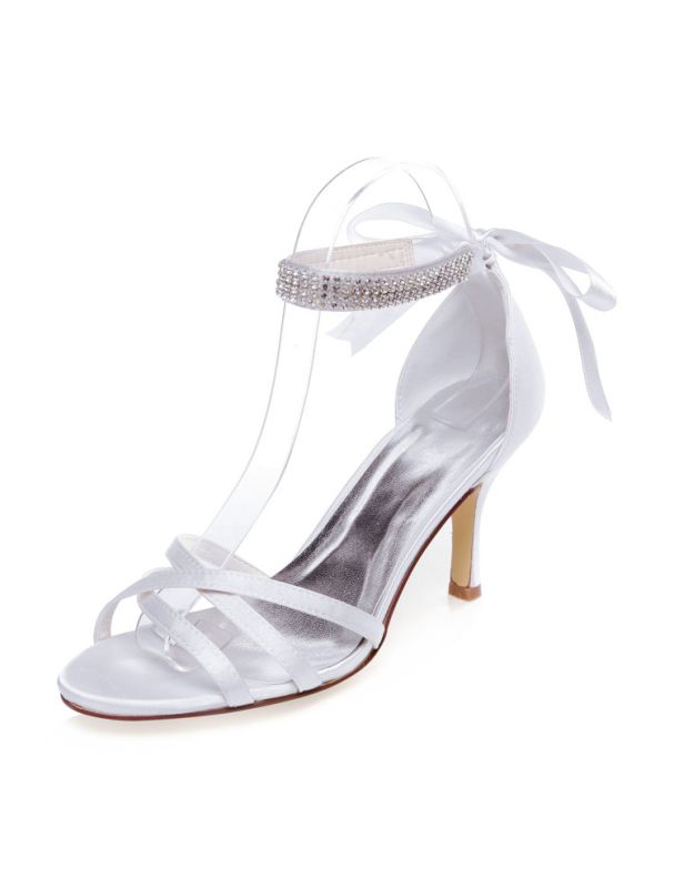 strappy bridal heels