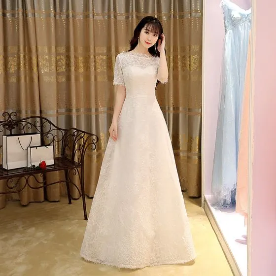 white floor length formal dresses