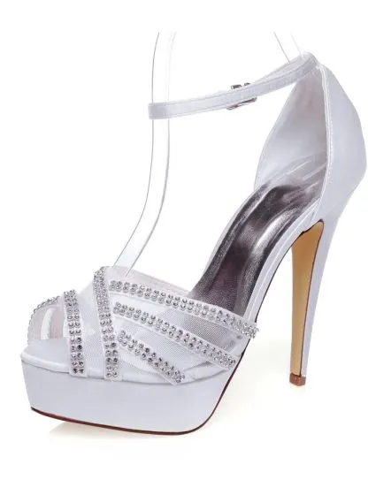 white wedding sandal