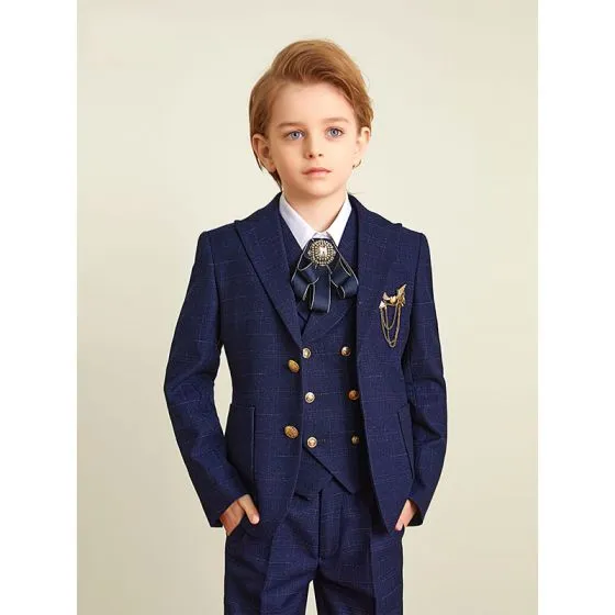 navy blue 5 piece suit