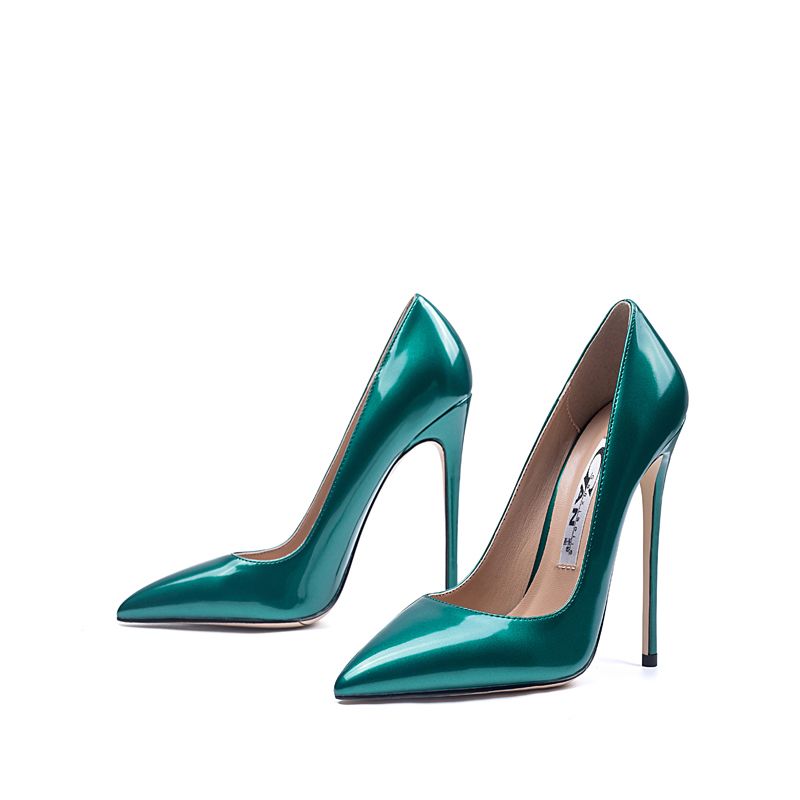 Chic Beautiful Mint Green Evening Party Patent Leather Pumps 2020 10 Cm Stiletto Heels Pointed 