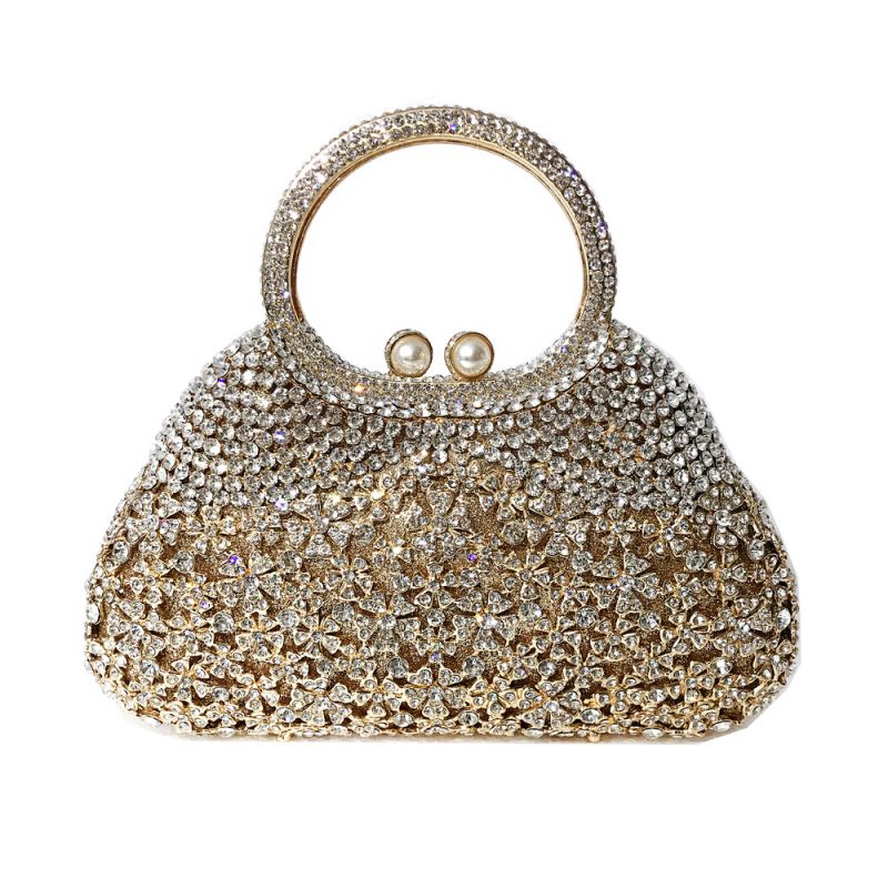 Bridal Clutch Evening Bag Bridal Gold Beaded Clutch Wedding 