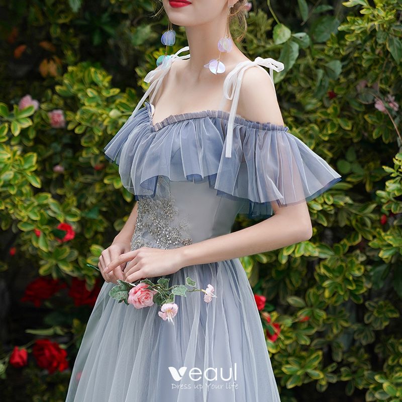Affordable Chic / Beautiful Sky Blue Bridesmaid Dresses 2019 A-Line ...