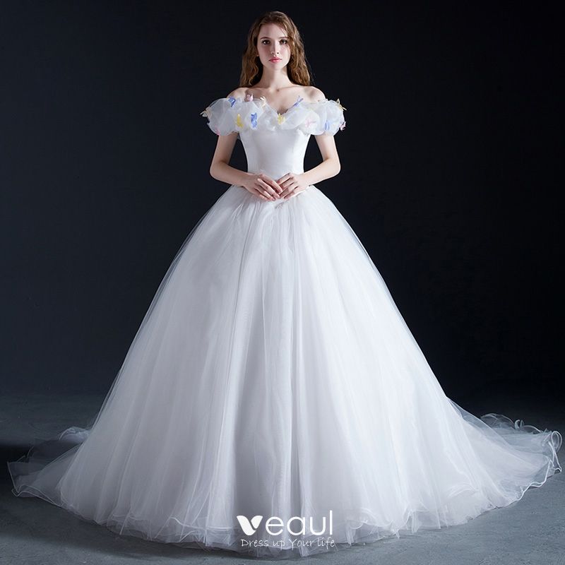 White Prom Dress Cinderella 
