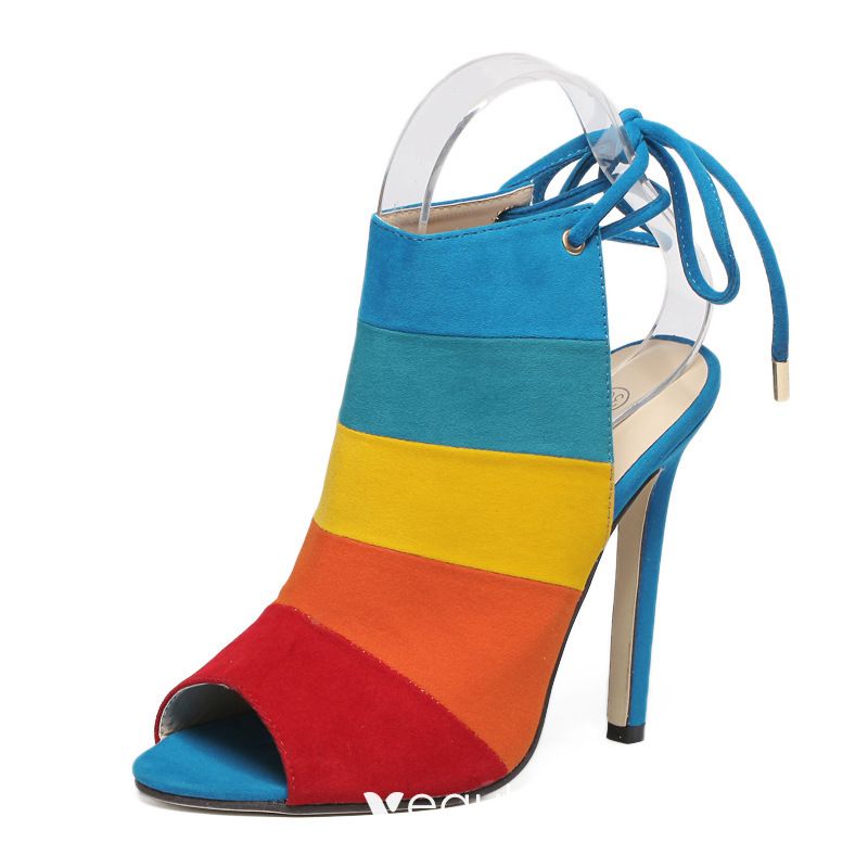 Beautiful Rainbow Casual Womens Sandals 