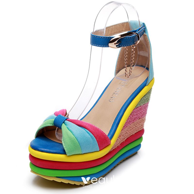 rainbow fashion sandals