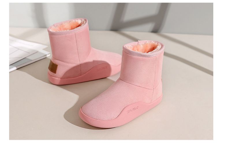 suede flat snow boots