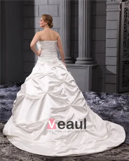 plus size strapless wedding gowns