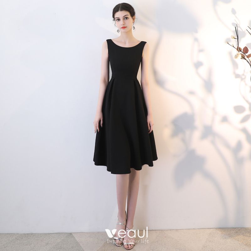 formal simple black dress