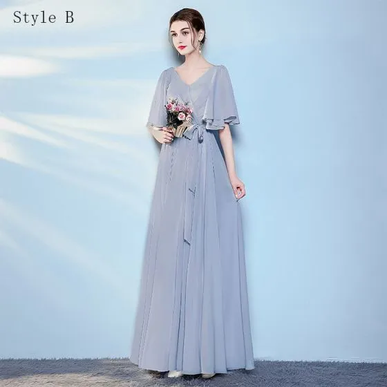 Chic / Beautiful Sky Blue Bridesmaid Dresses 2017 A-Line / Princess ...