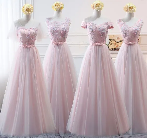 beautiful pink bridesmaid dresses
