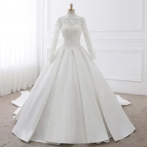 white long gown for wedding