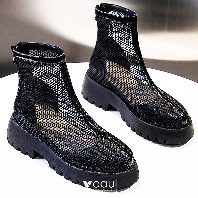 summer black boots