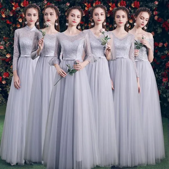 cheap grey bridesmaid dresses