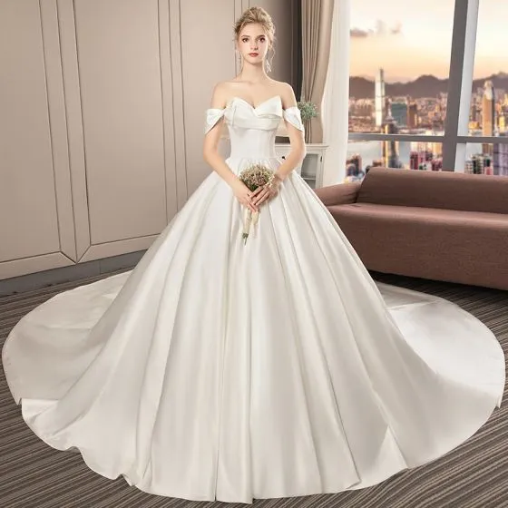 satin wedding dresses 2019