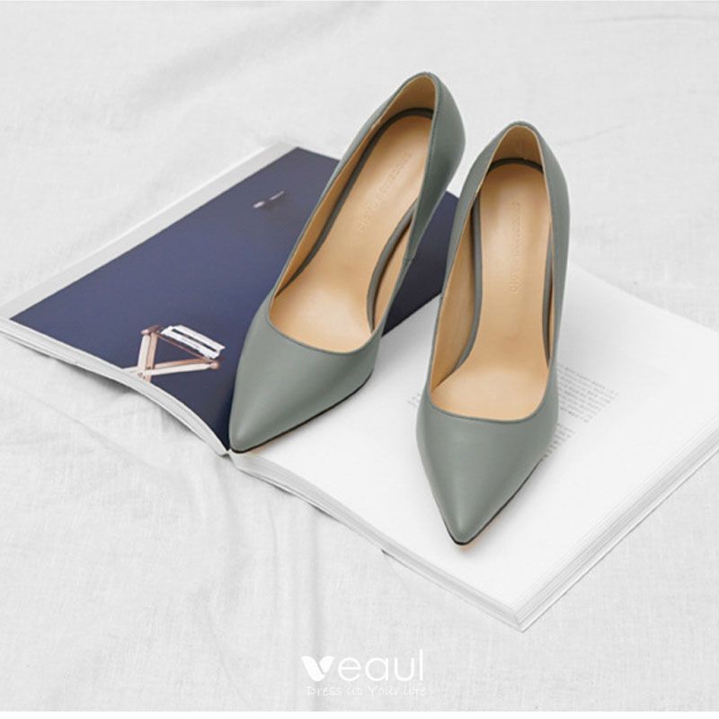 grey stiletto heels