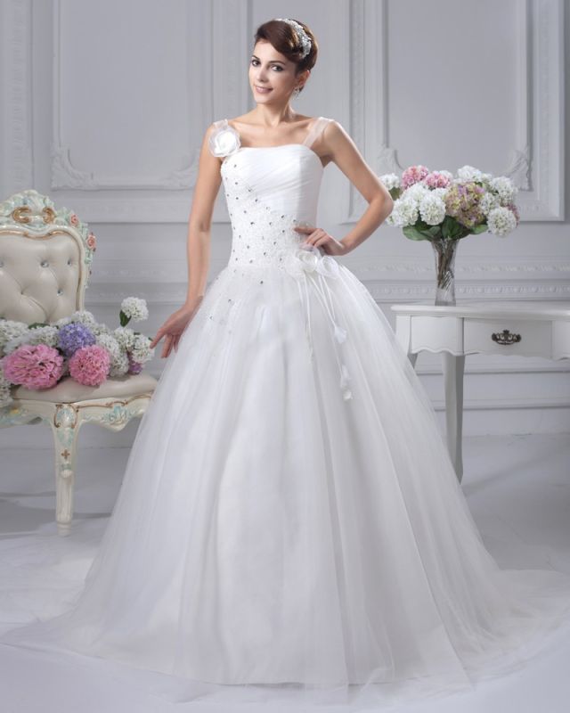 a line ball gown wedding dress