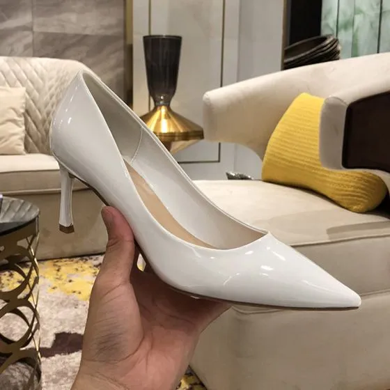 ivory leather pumps