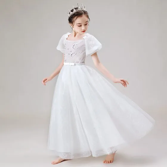Victorian Style White Flower Girl Dresses 2020 A-Line / Princess Scoop ...