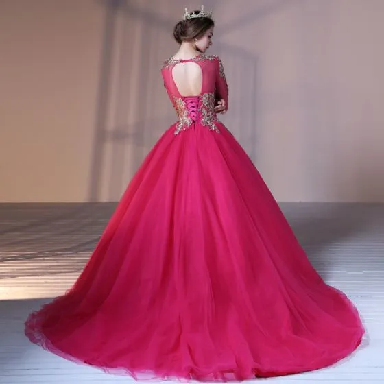 fuchsia formal gowns