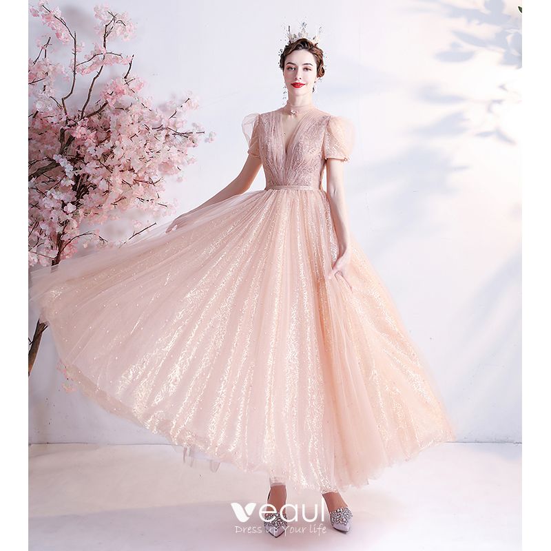Fashion Blushing Pink Homecoming Graduation Dresses 2021 A-Line ...