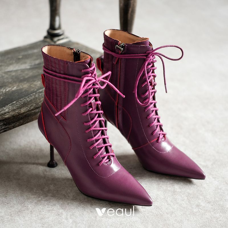 purple stiletto boots