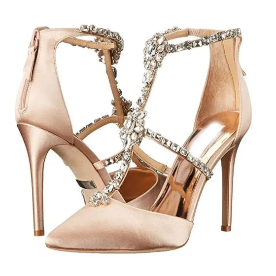 Elegant Champagne Prom Womens Shoes 