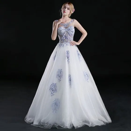 White Organza Prom Dress